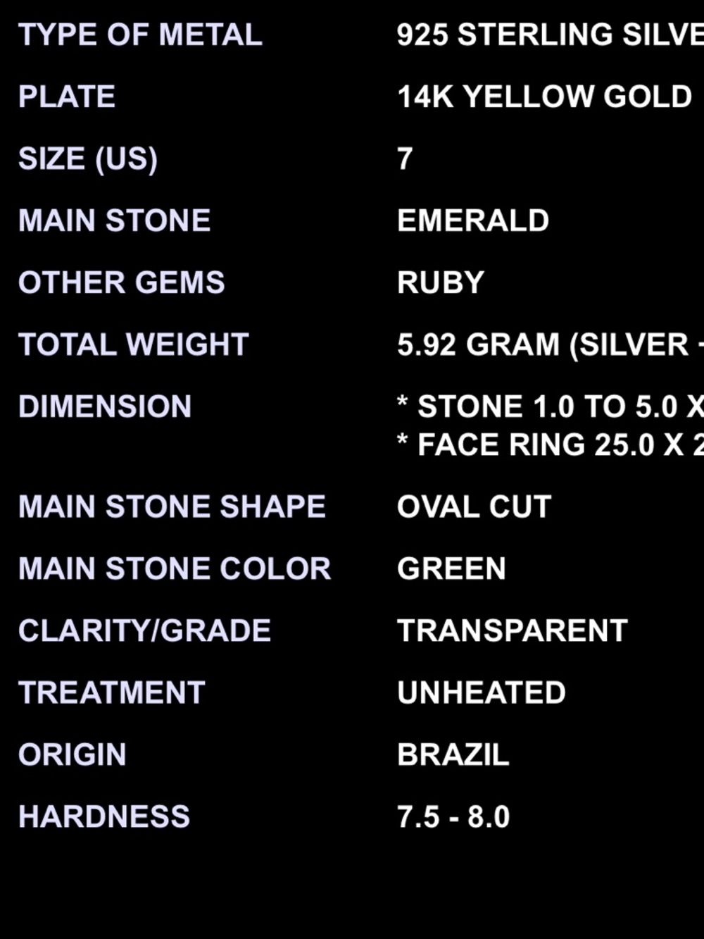 Genuine Emerald & Ruby Butterfly Ring
See Video - Picture 4 of 6